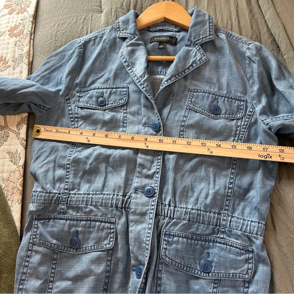 Talbots Cotton Casual Jacket Tencel Blend. Size Small. - Picture 10 of 14